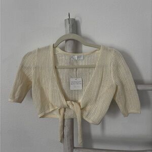 Monday Swimwear Ivory Knit Cardigan